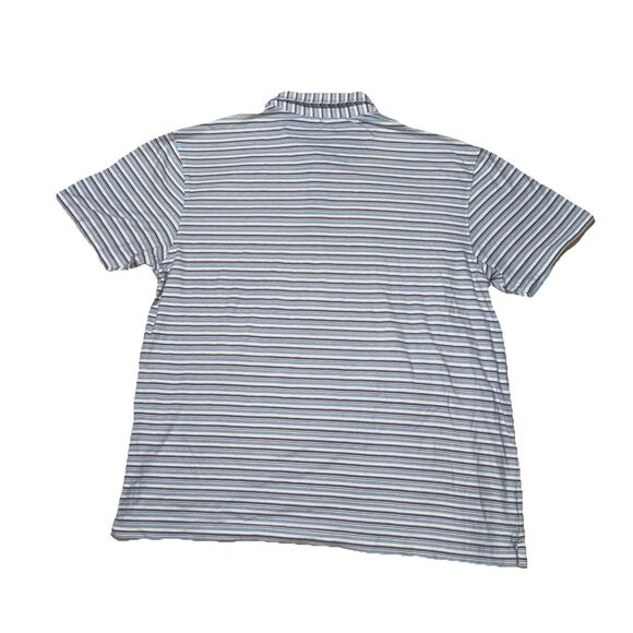 Desert Dunes Striped Polo Shirt Blue White Short Sleeve Men’s XXL Casual Golf - Picture 5 of 5